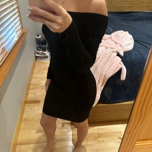 Black off the shoulder dress